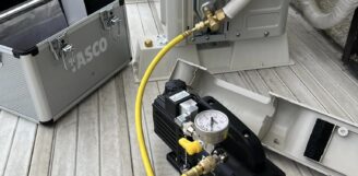 第二種電気工事士田川、エアコン取付工事最終工程！